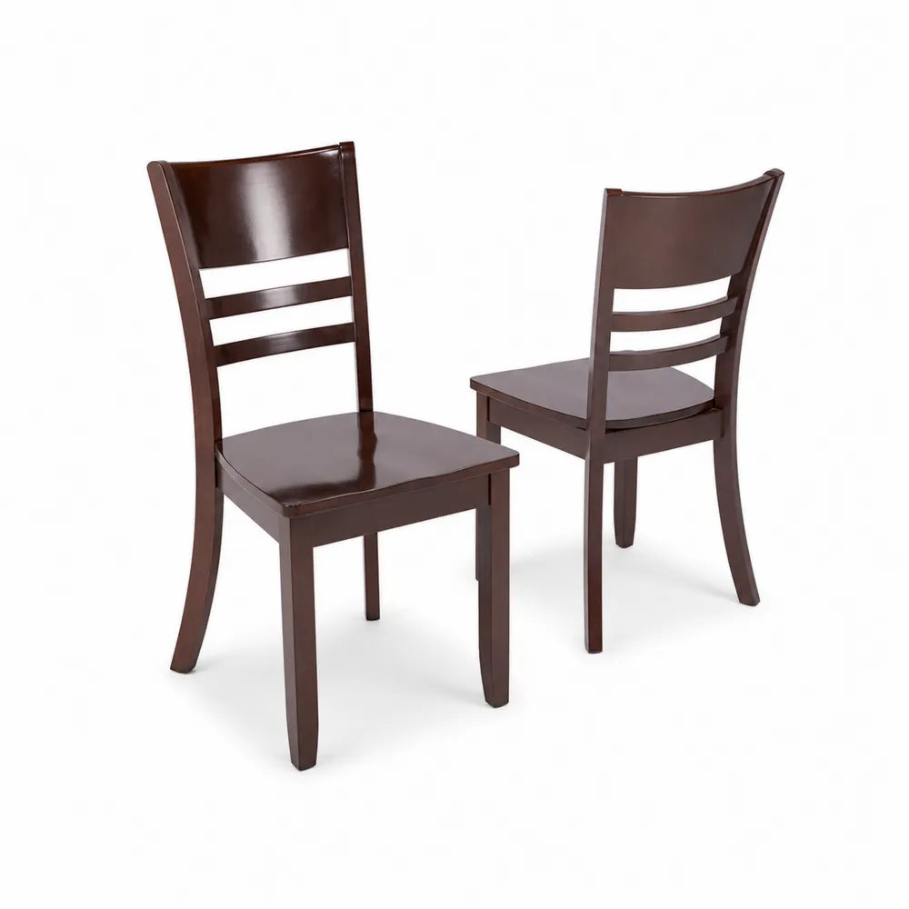 Holz Esszimmerstuhl Set, Dunkelbraun, 2er Set, 45x50x85