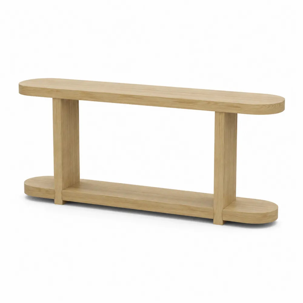 Konsolentisch Eichenholz Oval 120x30x75