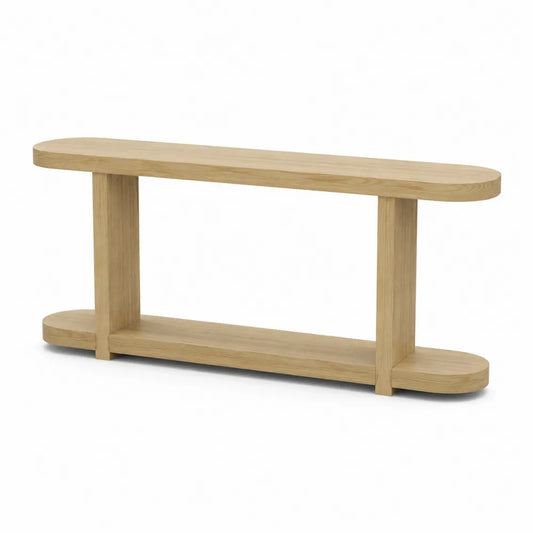 Konsolentisch Eichenholz Oval 120x30x75