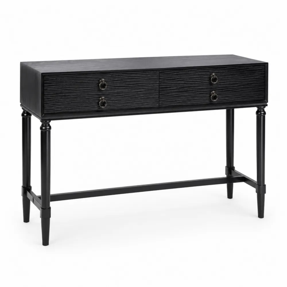 Schwarzer Holz-Konsolentisch mit 2