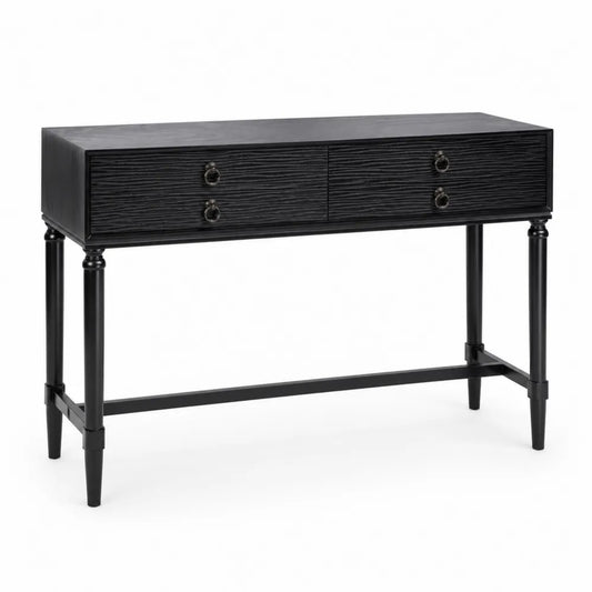 Schwarzer Holz-Konsolentisch mit 2